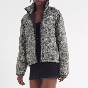 OBEY Ruby Leopard Print Puffer Jacket | Size Small